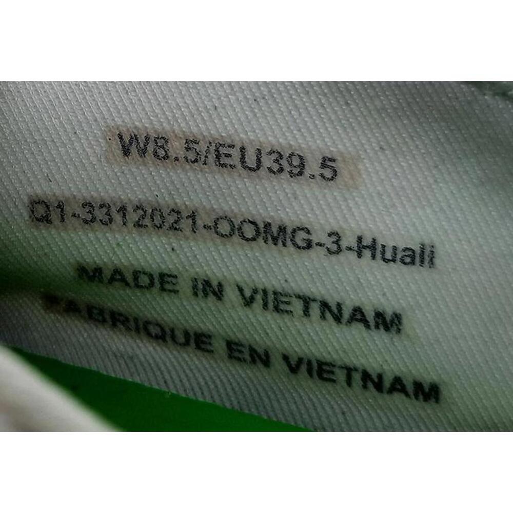 Oofos Women's White and Lime Green Slip-On Shoes Size 8.5 - Picture 6 of 6